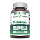 Amazing Formulas Melatonin Supplement | Unflavored | 5 Mg | 180 compresse | Non-GMO | Gluten Free | Made in USA