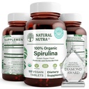 Nutra naturale 100% USDA Organic Spirulina compresse, aiuta a mantenere i grassi del corpo, promuove la salute del fegato, promuove il sistema immunitario, aiuta migliorare il metabolismo, promuove l'immunità, 300mg, 100 Vegan compresse