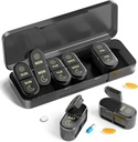AM & PM Pill Organizer 7 giorni, settimanale Pill Case 2 volte al giorno, Pill Box 7 giorno, medico Pill Organizer per viaggi, vitamine, oli di pesce, integratori