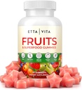 Superfruits Gummies Supplemento per Bloating & Gut Health, 9 Superfruits Supplemento per Adulti & Kids, Collagen Booster - Immunity & Antioxidant Support, Non-OGM, Pectin-Based, Gluten-Free, Senza Capsule