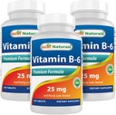 Best Naturals Vitamina B6 25mg 250 compresse (250 conteggio)
