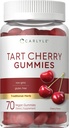 Carlyle Tart Cherry Gummies | 2000mg | 70 Count | Cherry Flavor | Vegan, Non OGM e Gluten Free Formula