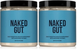 NAKED Gut - Daily Gut Health Supplement - Natural Gut Health Powder for Gut Cleanse, Digestive Support, GMO-Free, Soy-Free, Gluten-Free, Vegan and Hypoallergenic, 40 Servings (Pack of 2)