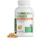 Bronson Turmeric + Ginger Extra Strength Joint Health & Digestion Support with BioPerine, Non-GMO, 60 capsule vegetariane