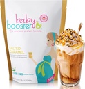 Baby Booster salato Caramel Prenatal Vitamin Supplemento e Protein Shake, Caffeina Free, Tutto Naturale, Vegetariano DHA, Alta Proteina, Metilico Folato, B Vitamine, Grande per Mattina Malattia, 1 lb