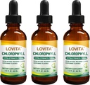 Lovita Chlorophyll Liquid Drops, Alta potenza 120 mg/mL, 7,200 mg per bottiglia, Energia naturale Booster & Supporto immunitario, Deodorante interno, Salute della pelle, Vegan & Non-GMO, Mint Flavor, 180 Servings