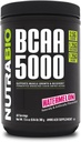 NutraBio BCAA 5000 Polvere - Vegan Fermented BCAAs - Supporta la crescita muscolare magra, Recupero, Endurance - 60 Servings - Watermelon