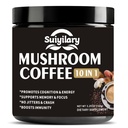 CaffÃ ̈ da funghi, 10 Mushroom Extract Powder Blend Lion's Mane, Reishi, Chaga, Cordyceps, Turkey Tail, Brain Supplements with Instant Coffee for Energy, Focus, Memory and Immunity 150g