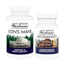 Host Defense Bundle con le capsule Mane di Lion, 120 Count & My Community Capsules, 30 Count - Support Brain Health, Memory & Focus - Support Immune Health with 17 Species Mushroom Blend*