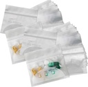 Sacchetti di sacchetto di pedaggio - (pacchetto di 400) 3" x 2.75" - BPA-Free, Poly Bag Monouso Zipper Pills Baggies, Daily AM PM Pouches di stoccaggio dell'organizzatore di medicina di viaggio, Miglior Chiara riutilizzabile con le etichette di scrittura