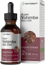 Horbäach Yohimbe Bark Estratto di liquido | 2 Fl Oz | Supplemento per gli uomini e le donne | Gocce di tintura gratuite di alcool | Vegetariano, Non OGM e Gluten Free