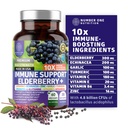 Premium 10 in 1 Integratore di Supporto Immune [10 Ingredienti Potenti] con Elderberry, Vitamina C, Echinacea, Zinco e Probiotico per Supporto Immune, Salute Gut e Digestione Migliore, 60 Caps Veg
