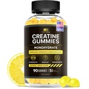 Efficace Nutra Creatina Monoidrato Gummies - 1g Creatina per Gummy - Vegan Muscle & Strength Supplement per Uomo & Donne - Supporta la crescita muscolare, energia, resistenza - Limone Flavor, Made in USA (90ct)