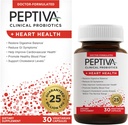 Peptiva Probiotics salute del cuore - Supplemento di supporto per la salute del cuore, 25 miliardi di CFU, Probiotici multi-straina, Lactobacillus Acidophilus, Bifidobacterium, Supporto digestivo - 30 capsule vegetariane