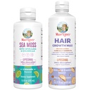 MaryRuth Organics Sea Moss Liposomal (Limeade) & Hair Growth MAX (Mandorlo Cookie) | Clean Label Project Verified® | Vitamine per Energia, Immunità, & Beauty | Vegan, Gluten-Free, Non OGM