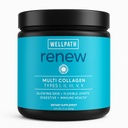 WellPath Renew Multi Collagen Protein Powder for Women | Hair, Nails, Skin | Grass-Fed Bovine, Marine, & Chicken Sources Collagen Peptides | Tipi I, II, III, V, X | 11 oz | 40 Servings