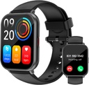 RUIMEN Smart Watches for Men Women (Answer/Make Calls, 2 Bands Incluso), 1.8" Smartwatch per iOS/Android Phones, Fitness Tracker Heart Rate/Sleep Monitor Digital Watch Impermeabile Nero
