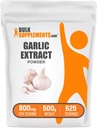 BulkSupplements.com Polvere di Estratto di Aglio - Supplemento di Aglio, Integratore di erbe, Allium Sativum - Herbal & Gluten Free, 800mg per Serving, 500g (1.1 lbs) (Pack of 1)