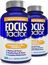 Focus Factor Adults Brain and Vision Supplement, 120 Count- Eye Vitamin, Supplemento minerale, Multivitaminico completo con Lutein & Zeaxanthin-Brain Supplemento per Focus, Concentrazione, Memoria (2 Pk)