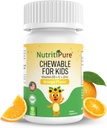 Vitamina D3 masticabile (Cholecalciferol) 25 mcg (1000 IU) + Zinco (citrato di zinco) 5mg + Vitamina C 30mg per bambini Arancione Flavor 90/Bottle (1)