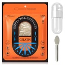 Capsule Pillole Dimensioni vuote 0, 100 Conte Gelatin Capsule con Micro Lab Spoon, Riempimento di Capsule Pillole fai da te, Gluten Free e Non OGM Certificato, Libero
