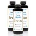 LIQUIDHEALTH Vegan Liquid Iron Supplement con SunActive & Ferrochel Fe - Natural Energy, Immune System & Metabolic Support, Aumentare Clarity Mentale, Prenatal/Postnatal - USA Made, Non-GMO (3 Pack)