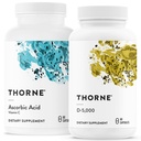THORNE - Immune & Wellness Support Bundle - Acido Asorbico & Vitamina D-5000 - Antiossidante & Immune Funzione - 60 Serve