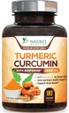 Curcumina curcuma curcuma supplemento 1950mg - 95% Curcuminoidi con estratto di peperoncino nero e curcuma organico per migliore assorbimento, supporto misto vegano della natura, non OGM, imbottigliato negli Stati Uniti - 180 capsule