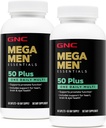 GNC Mega Men 50 Plus One Daily Multivitamin, Twin Pack, 60 Caplets per bottiglia, Supporta cuore, cervello e salute degli occhi