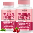 NUOVO AGE Probiotici Vaginali per le donne con prebiotici, estratto di mirtillo, e una miscela di Lactobacillus Probiotic, Supporta bilancia di pH sano, controllo dell'odore, flora vaginale - 120 capsule