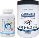 Eniva L-Glutamina Polvere, 1.1-Pound e Omega-3 Fish Oil (60 caps)