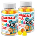DR. MORITZ Omega 3 Kids Gummies (180 Count), Vegan Omega3 Gummies per i bambini senza olio di pesce, vitamine per il cervello e la salute del cuore, senza glutine Omega 3 6 9