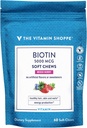 La Vitamina Shoppe Biotin Soft Chews for Hair, Skin & Nail Support - 5000mcg - Bacche miste (60 Soft Chews)