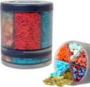 Monster Extra-Large Pill Organizer (5” Tall x 4.25” Wide) – 10 Confronti regolabili, Facile Dispenser e Dispenser Supplemento, Monster Fit 10