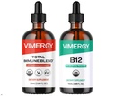 Vimergy All Day Resilience Kit – Organic Liquid Total Immune Blend/Liquid B12 - Stimola globuli bianchi, Supporti Sani globuli rossi – USDA Organic, Vegan, Paleo, Gluten-Free, Kosher
