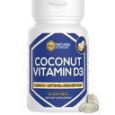 NATURAL STACKS Vitamina D 5000 IU Supplemento - con olio di cocco per l'assorbimento ottimale - Vitamina D Pillole per l'immunità e la crescita cellulare - D3 125mcg Cholecalciferol Supplemento - 30 D3 Serve