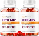 (2 Pack) Rapid Ripped Keto ACV Gummies Support, Rapidripped Keto Plus Apple Cider Vinegar Gummy Advanced Formula 1050MG, Tutte Gomita naturali Recensioni, 120 Gummies per 2 mesi