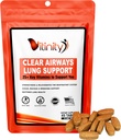 VITINITÀ Pulire il polmone supplemento di supporto immunitario respiratorio, 25+Key Ingredient Lung Health Detox per il respiro, asma, Tablet allergia stagionale (15 giorni)