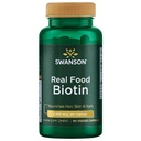 Swanson Real Food Biotin Vitamina B-7 Pelle Capelli Metabolismo Salute da Organic Hummingbird Tree Extract Vegan Gluten-Free Non-GMO B7 5000 mcg 90 Veggie Capsules (Caps)