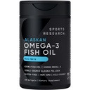 Ricerca sportiva Olio di pesce Mini-Softgels - Facile da ingoiare Omega-3 acidi grassi da Wild Caught Alaska Pollock - 625mg, 120 Softgels