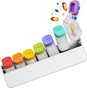 Organizzatore di pillole settimanali 1 volta al giorno - Travel Pill Box 7 giorni, Contenitore di cassa di pillole di grande medicina per il supplemento giornaliero di vitamina Fish olio, organizzatori di pillole della settimana portatile Dispenser titolare, bianco