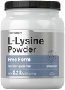 Horbäach L-Lysine Powder | 2.2 lbs | Supplemento senza aroma | Vegetariano, Non OGM, Formula senza glutine