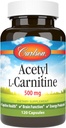 Carlson Labs Acetyl L-Carnitina, 500mg, 120 capsule