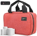 Kaddy Secure Pill Organizer Box, Stoccaggio per Bottiglie di Medicina o Supplementi; Toiletry; Viaggi o Casa, TSA Approved Lock (Red)