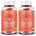 WellPath Pure ACV Gummies (2 Pack) - Aceto di sidro di mele con madre - USDA Gomma organica con zenzero per la salute del fegato | Vegan, Non OGM, 120 Ct
