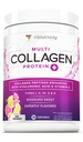 Polvere di peptidi multi collagene per le donne - Polvere di collagene aromatizzata idrolizzata per le donne con i tipi I II III V & X Vitamina C & Acido ialuronico per la pelle e le unghie dei capelli (Limonata di rosa) - 30 Serve