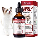 Integratori di ferro liquido per gatti e gattini - con Folate e B12 - Integratori Anemia, promuove la salute del sangue, l'alimentazione di ossigeno e la formazione delle cellule del sangue – Aumenta i livelli di energia bassa – Letargia - 2 oz