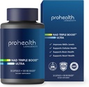 ProHealth NAD Triple Boost Ultra + 500mg Niagen NR. 3X NAD+ Optimizer Plus Apigenin, PQQ, Quercetin. Promuove la longevità, la salute del cuore e del cervello, attiva le sirtuine per la riparazione cellulare (30 Serve)