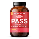 STONE RELIEF Pass AM – Daytime Herbal Kidney Support for Relief, Comfort, & Maggiore Flow (180 Capsule + Stone Catcher + Guida stampata)