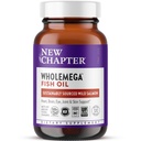 Nuovo Capitolo Wholemega Fish Oil Supplement - 2000mg per Serving, Clinically Proven Wild Alaskan Salmon Oil con Omega-3 + Vitamina D3 + Astaxantina, 120 Softgels